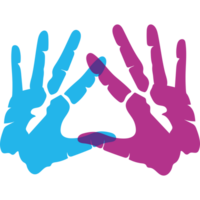 handprint paint color isolated icon design png