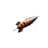 A rocket is flying in the air png