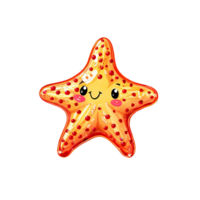 A starfish is shown on a black background png