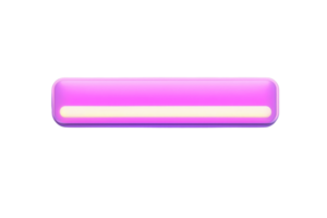 Bright pink rectangular neon light on a transparent background. Futuristic glowing design for modern and creative projects. High-tech visual element. png
