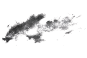 Abstract black ink splash on transparent background. perfect for artistic projects, design elements, or creative expressions in digital art. png