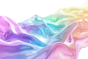 Vibrant abstract background featuring fluid rainbow-colored waves and smooth, flowing patterns, creating a sense of movement and energy. png