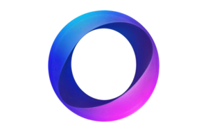 Vibrant abstract blue gradient infinity loop design on a transparent background. symbolizing endless possibilities and modern technology. png