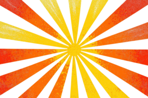 Vivid abstract illustration with vibrant yellow and orange rays radiating from the center, creating a dynamic sunburst effect. png