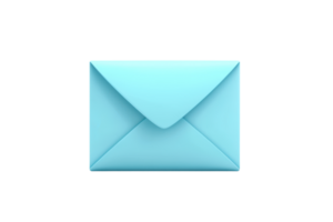 blauw envelop tegen een duidelijk achtergrond, symboliseert communicatie, Bezig met verzenden berichten, en correspondentie. ideaal voor mail en brief thema's. png