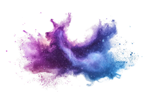 Abstract cosmic nebula in vibrant colors swirls beautifully, creating a mesmerizing space-themed visual background. png