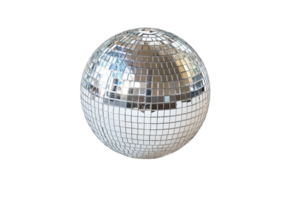 Gleaming disco ball isolated on a transparent background. perfect for party or dance-themed designs with a retro touch and festive sparkle. png