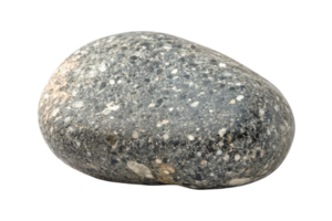 Smooth gray stone with natural patterns, isolated on transparent background. Ideal for geology, nature, or texture themed projects. png