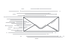 Abstract illustration of a fast-moving envelope symbolizing rapid mail or email delivery. Perfect for communication or speed concepts. png