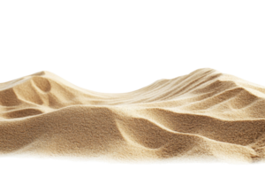 Isolated desert sand dune with a smooth landscape against a transparent background. Ideal for nature, travel, and desert-themed projects. png