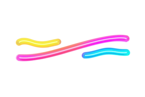 Colorful abstract shapes design with gradient lines and curved elements. Vibrant and dynamic illustration perfect for modern and creative projects. png