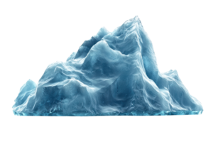 Crystal clear iceberg isolated on transparent background. depicting stunning natural ice formation. High-quality image for nature-themed designs. png