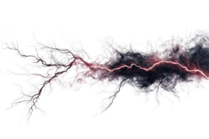 Dynamic abstract energy with pink lightning and black smoky background for creative modern designs and striking visual effects. png