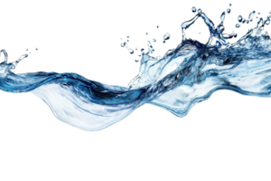 Dynamic close-up of a water splash, showcasing fluid motion and transparency against a transparent background. Perfect for design and nature concepts. png