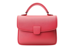 Elegant red handbag with a sleek design, perfect for casual and formal occasions. Features a top handle and compact shape for easy carrying. png