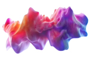 Vibrant abstract digital rendering showcasing a dynamic blend of colors and textures, perfect for modern artistic and design projects. png