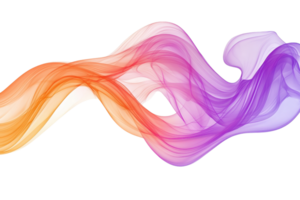 Vibrant multicolored abstract wave. Dynamic and fluid design with shades of purple, orange, and yellow. Great for modern backgrounds and graphics. png