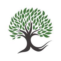 Green Tree Abstract Design for Eco Projects vector