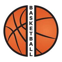 Basketball with Vertical Text Element vector