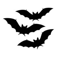 Trio of Flying Bats in a Spooky Formation vector