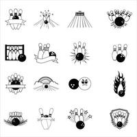 Capturing the Strike Bowling Ball and Pin Design Bundle vector
