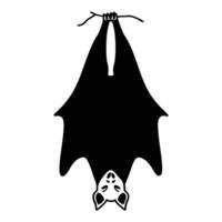 Hanging Bat with Playful Details for a Creepy Touch vector