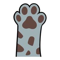 Cute Cat Paw Illustration for Print and Digital Use vector