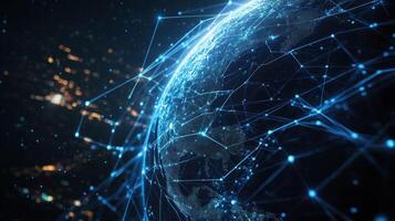 Digital Network Connections Around the Globe photo