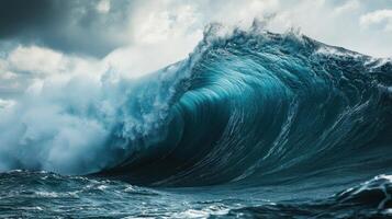 A Towering Wave in a Stormy Sea photo