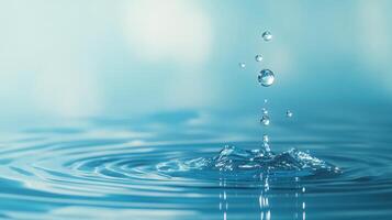 Water Droplet Splashing and Creating Ripples photo