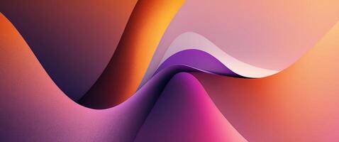 digital banner design with halftone texture and abstract gradient backdrop of orange purple and pink photo