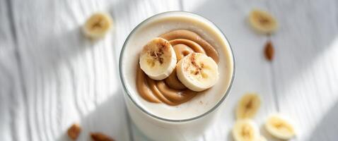 Peanut Butter Banana Smoothie - A Refreshing Delight. photo