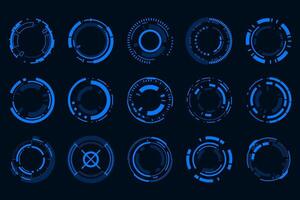 Technology Hi-tech element. Sci-fi HUD futuristic frame technology circle. vector