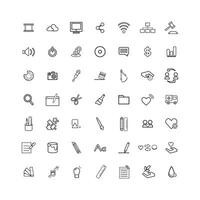 a collection of tech icons vector