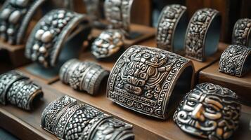 Peruvian Silver Jewelry Intricate Designs Reflecting Perus LandBased and Cultural Legacy photo