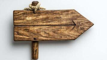 Weathered wooden signpost points the way, inviting explorers to venture into the wild photo