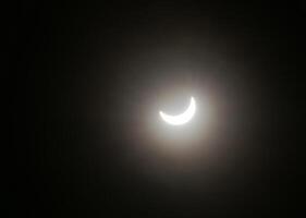 HDR shot of solar eclipse on March 20, 2015 in Germany. photo
