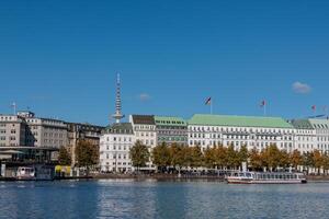 Hamburg at the alster river in germany on a sunny day photo
