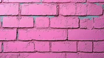 Vibrant pink bricks create a lively backdrop, adding a pop of color to the urban landscape photo