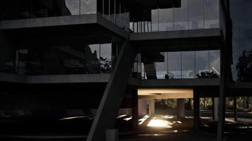 A skyscraper towering with countless windows video
