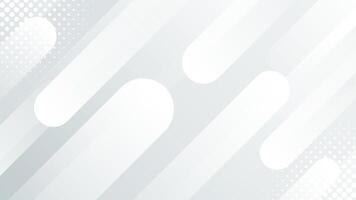 White-gray abstract dynamic background with halftone. Modern geometric wallpaper vector