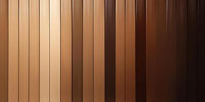 Gradient of vertical wooden planks in various shades of brown for textured background photo