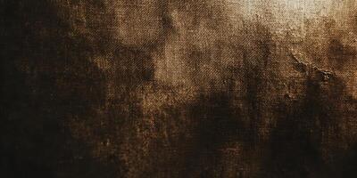 Textured grunge brown canvas background for abstract artistic designs photo