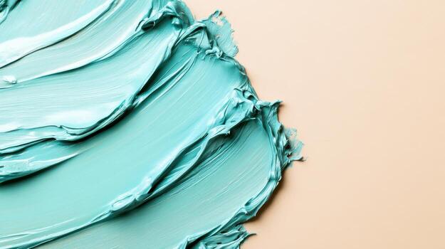 Abstract wave of blue paint strokes creating dynamic background design photo