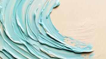 Wave of blue paint strokes creating dynamic background design photo