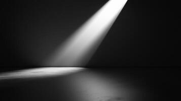 Dramatic light beams creating shadows on a dark surface with texture and contrast photo