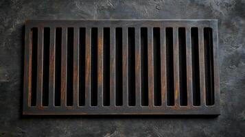 Metal grate with rust texture for industrial design backgrounds photo