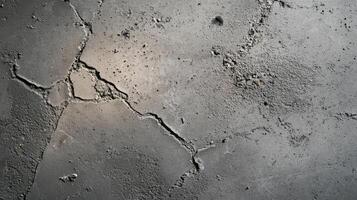 Cracked concrete texture with rough surface for background or design element photo
