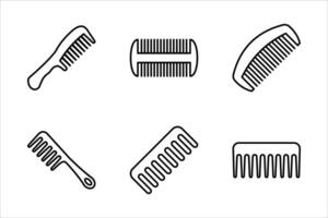 comb icon set vector