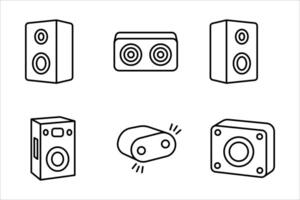 speaker icon set vector